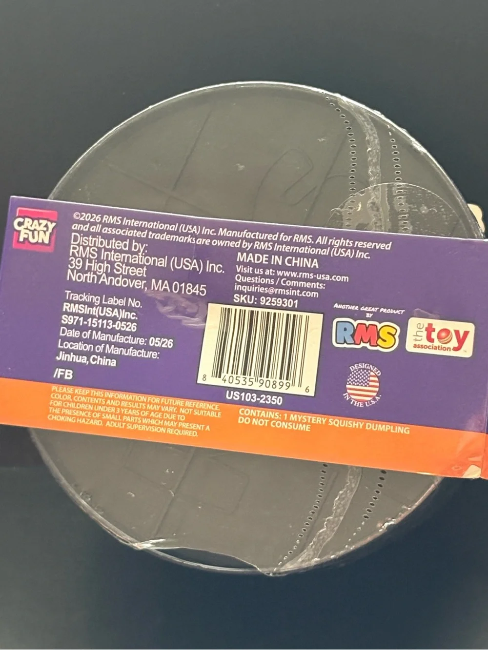 RMS mystery dumpling